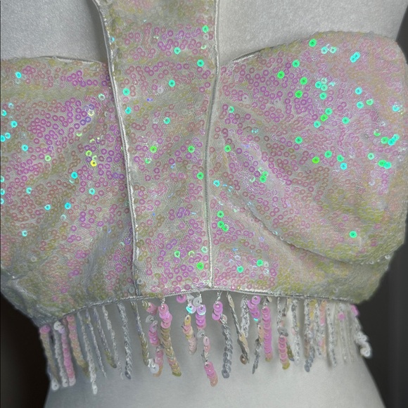 NWT Dolls Kill Solar Flair Sequin Bustier Top - Picture 11 of 13